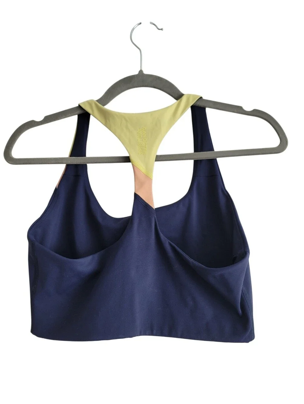 Spiritual Gangster Size Medium Colorblock Racerback Sports Bra Navy Blue‎